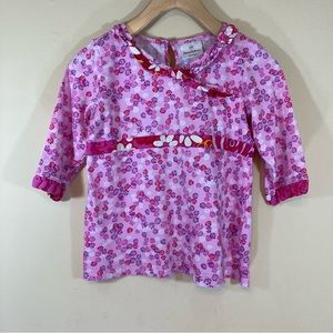 Hanna Andersson girls pink floral top